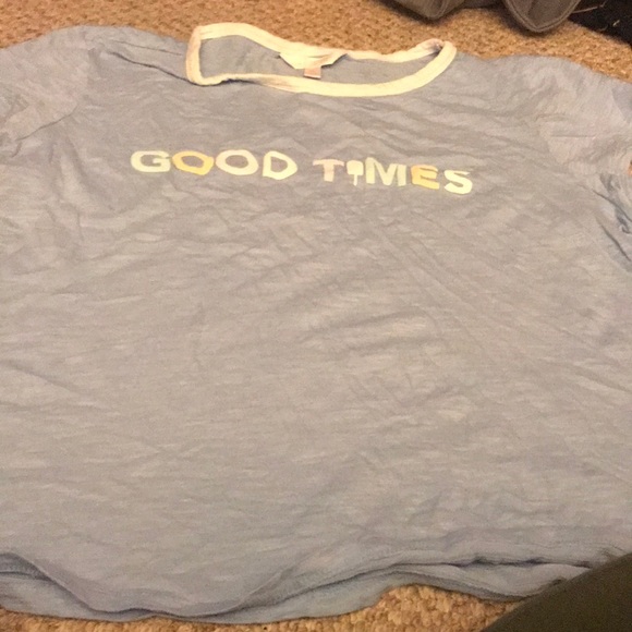 LC Lauren Conrad Tops - NWOT t shirt (sky blue) “Good Times”